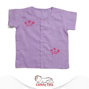 Comfy Tots Embroidery Half Sleeve – Handmade Cotton Baby Wear (0–10 Years)