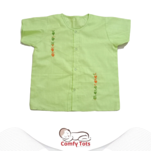 Comfy Tots Embroidery Half Sleeve – Handmade Cotton Baby Wear (0–10 Years)