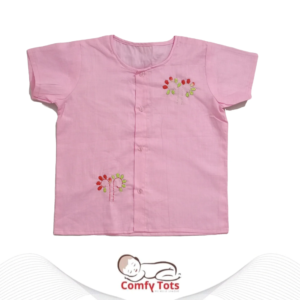 Comfy Tots Embroidery Half Sleeve – Handmade Cotton Baby Wear (0–10 Years)