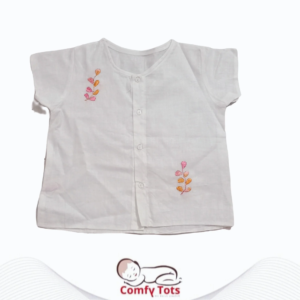 Comfy Tots Embroidery Half Sleeve – Handmade Cotton Baby Wear (0–10 Years)