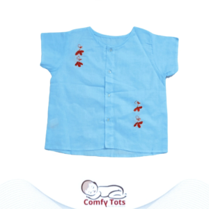 Comfy Tots Embroidery Half Sleeve – Handmade Cotton Baby Wear (0–10 Years)