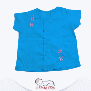 Comfy Tots Embroidery Half Sleeve – Handmade Cotton Baby Wear (0–10 Years)