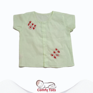 Comfy Tots Embroidery Half Sleeve – Handmade Cotton Baby Wear (0–10 Years)