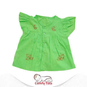 Comfy Tots Embroidery Frock Pori Hata/Sleeveless – Handmade Cotton Baby Wear (0–9 Years)